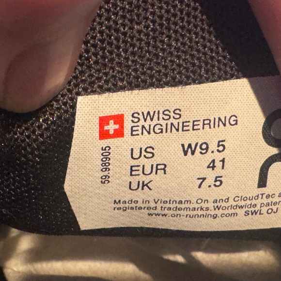 On Running Black Athletic Shoes - Picture 2 of 9